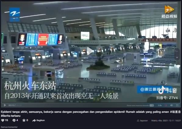 cuplikan video stasiun di china sepi penumpang