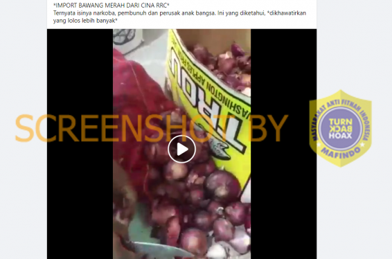 video bawang merah asal china berisi narkoba bukan terjadi di indonesia