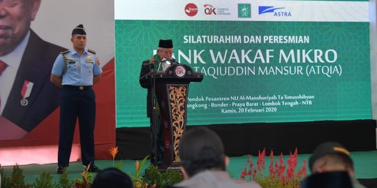 Wapres Ma'ruf Nilai Pesantren Lokasi Strategis Optimalkan Fungsi Bank Wakaf Mikro