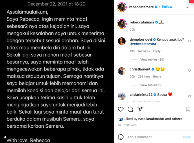 viral syuting sinetron di semeru tuai kecaman rebecca tamara minta maaf
