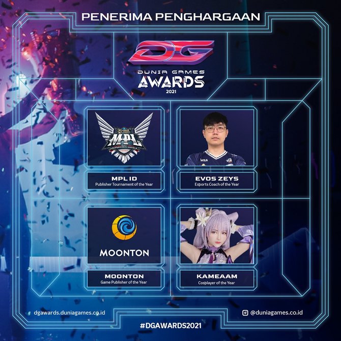 telkomsel umumkan para peraih dunia games awards 2021