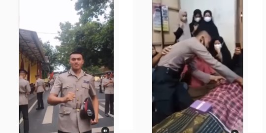 Momen Bahagia Berubah Duka, Kisah Pria Baru Dilantik jadi Polisi Pulang Ibu Meninggal