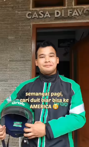 driver ojol siang malam cari duit demi bisa ke amerika