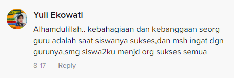bahagia kedatangan anak murid yang berhasil jadi prajurit