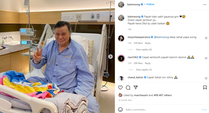 ayahnya terkena dbd baim wong minta dukungan doa dan semangat