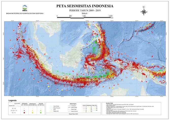 peta seismisitas indonesia