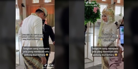 Pengantin Ini Menangis Bertemu Istri Usai Ijab, Buktikan Definisi Cinta yang Tulus