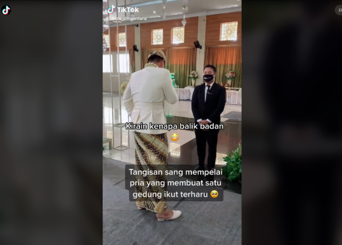 pengatin ini menangis bertemu istri usai ijab