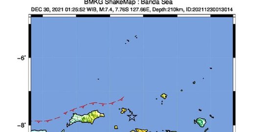 11 Kali Susulan, Ini Analisa BMKG Penyebab Gempa 7,4 Guncang Maluku Barat Daya