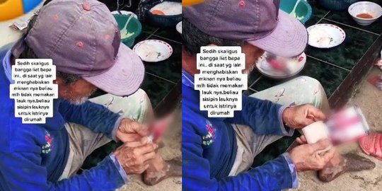 Potret Pengorbanan Suami, Makan Siang Lauknya Dibawa Pulang untuk Istri di Rumah