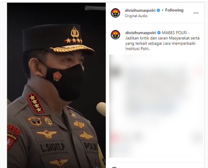 kapolri respons taggar percuma lapor polisi