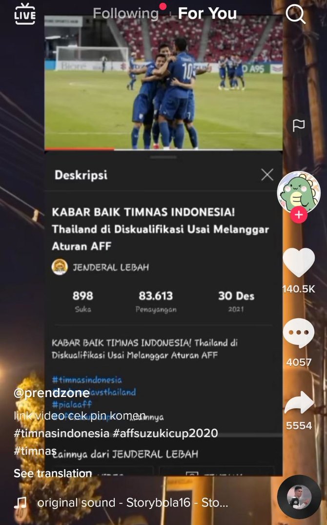 kabar thailand didiskualifikasi aff