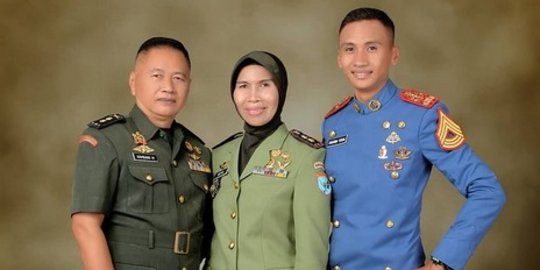 Satu Keluarga ini Perwira TNI, Bapak & Ibunya Berpangkat Letkol, Anaknya Letnan