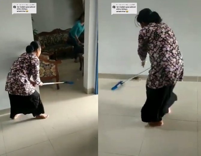 momen kocak emak emak tangkap tikus masuk rumah