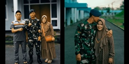 Penuh Haru, Keluarga Ini Temui Anaknya saat Pendidikan Semata PK TNI AU