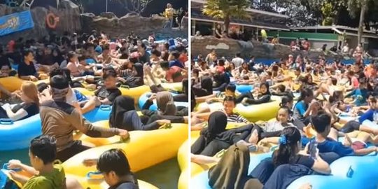 Corona 'Happy' Banget Lihat ini, Liburan di Kolam Penuh Sesak Manusia Tak Ada Jarak