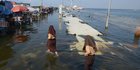 Kondisi Pelabuhan Kali Adem di Muara Angke yang Terendam Banjir Rob