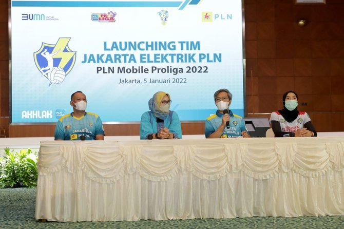 jakarta elektrik pln resmi kenalkan para pemain untuk pln mobile proliga 2022