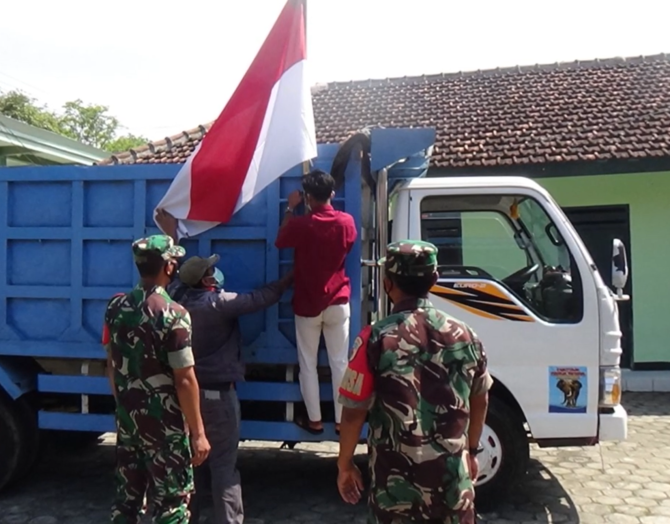 sopir tak sengaja pasang merah putih terbalik dipanggil tni