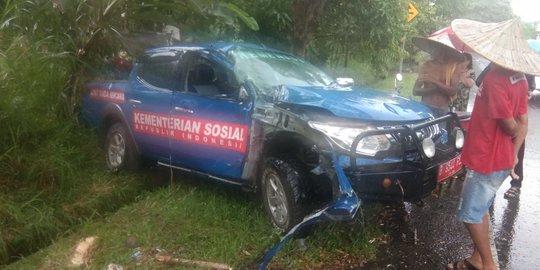 Mobil Dinsos Sinjai Kecelakaan Tunggal, Satu Orang Meninggal dan 3 Luka