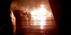 3 Kapal Cumi Terbakar di Muara Angke, Diduga akibat Korsleting