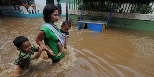 Sembilan RT di Tegal Alur Jakarta Barat Masih Terendam Banjir
