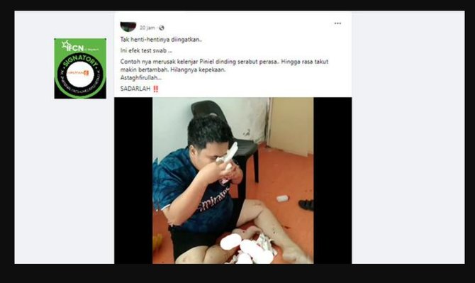 swab test tidak menyebabkan kerusakan pada kelenjar pineal