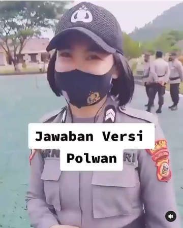 jawaban polwan cantik ditanya cari suami polisi atau sipil