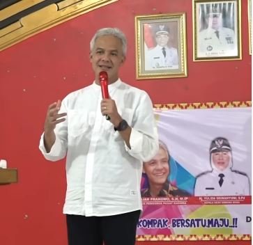 keseruan ganjar pranowo di lampung