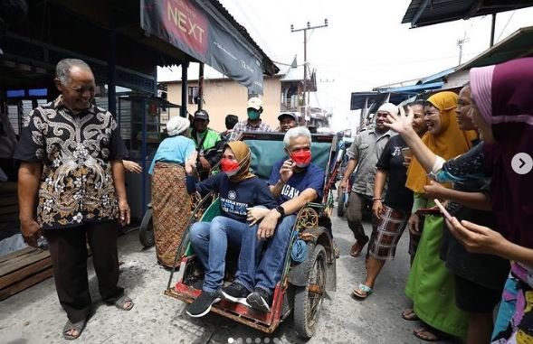 keseruan ganjar pranowo di lampung