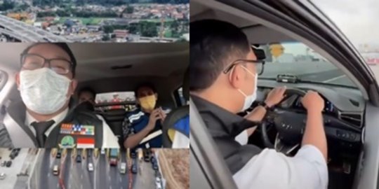 Potret Konglomerat Jusuf Hamka Naik Mobil Disopiri Gubernur Jabar di Jalan Tol