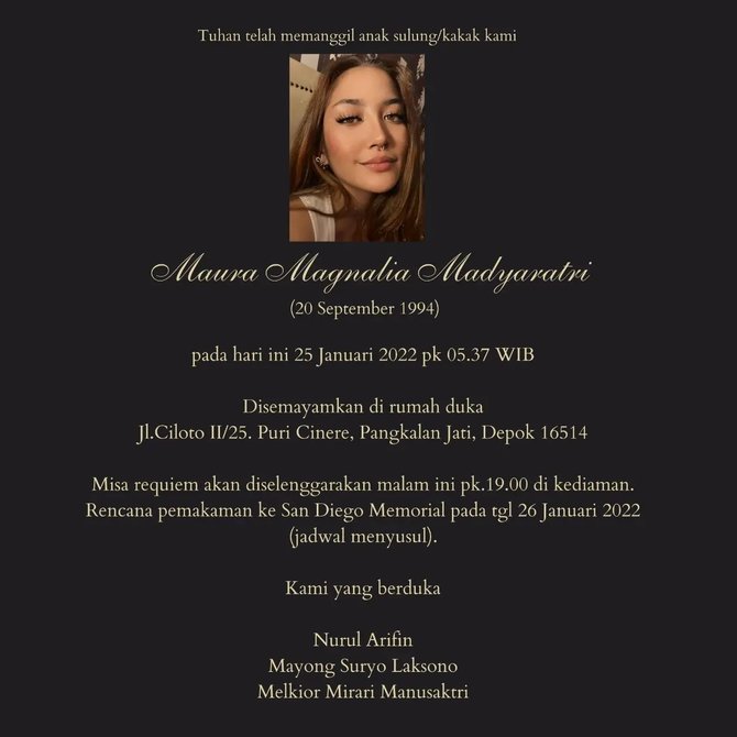 anak perempuan nurul arifin meninggal dunia