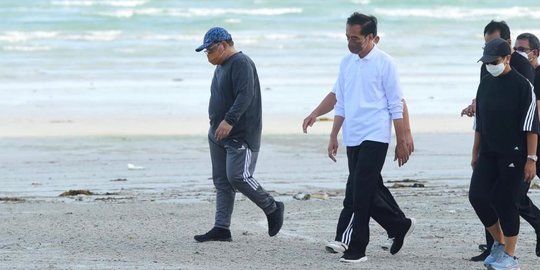 Sebelum Bertemu PM Singapura, Presiden Jokowi Berolahraga Pagi di Bintan