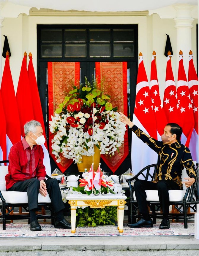 pertemuan jokowi dan pm singapura di bintan