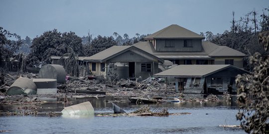 Kondisi Kerusakan Akibat Tsunami dan Letusan Gunung di Tonga