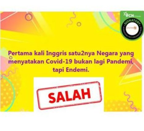 cek fakta tidak benar inggris negara pertama tetapkan covid jadi endemiini faktanya