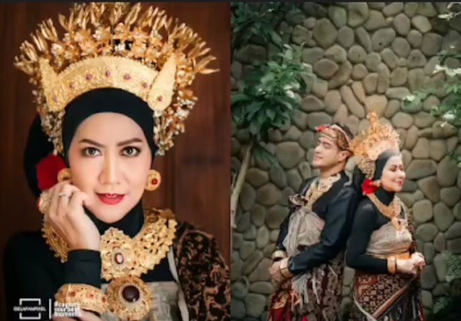 4 potret prewedding ferry irawan dan venna melinda pakai baju adat bali mesra