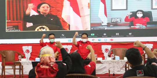 Kompaknya Puan dan Ganjar saat Megawati Launching Kampung Bebas Stunting