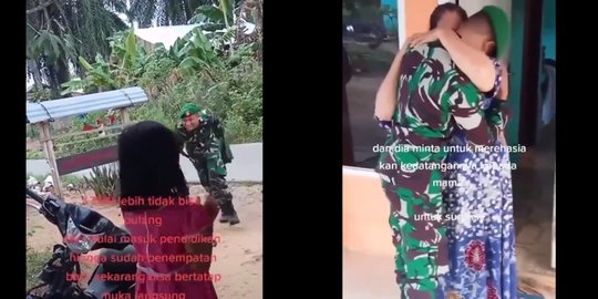 Tentara Ini Tak Bisa Pulang Sejak Pendidikan, Momen Kejutan untuk Ibu Bikin Haru