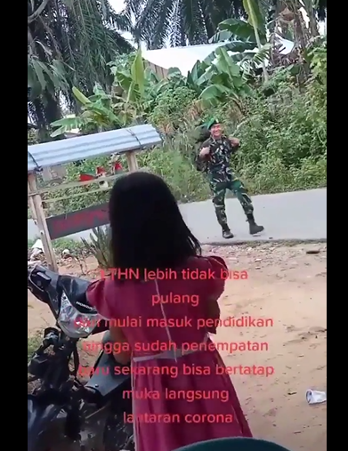 tentara ini tak bisa pulang sejak pendidikan