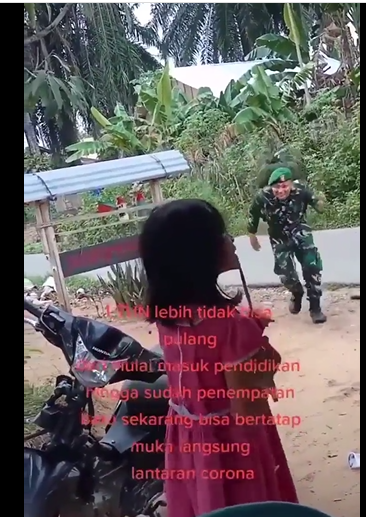 tentara ini tak bisa pulang sejak pendidikan