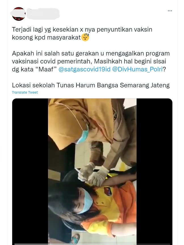 penjelasan dinkes semarang soal viral video penyuntikan vaksin kosong