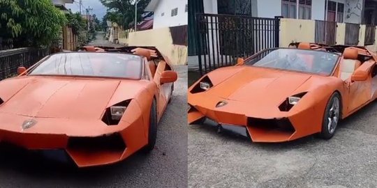 Kreatif Banget, Pria Ini Sulap Barang Bekas jadi Mobil Lamborghini Super Elegan