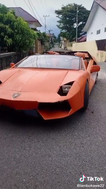 Kreatif Banget, Pria Ini Sulap Barang Bekas jadi Mobil Lamborghini Super  Elegan