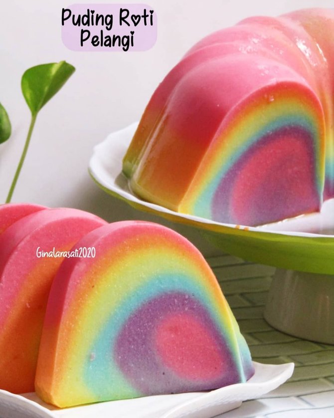 puding roti pelangi
