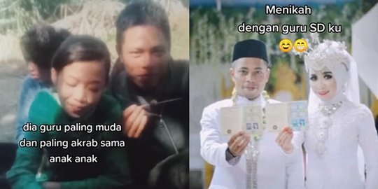 Viral Wanita Ini Menikah dengan Guru SDnya, Terpaut Usia 12 Tahun