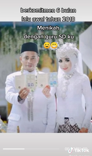 viral wanita ini menikah dengan guru sdnya terpaut usia 12 tahun