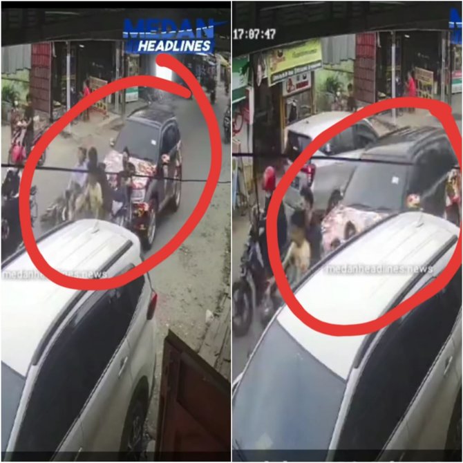 viral rekaman cctv kecelakaan di medan mobil 039sruduk039 pengendara motor hingga tewas