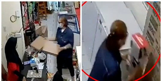 Kelabui Penjaga Toko, Aksi Wanita Curi Setrika & Pompa Galon dengan Santai Ini Viral