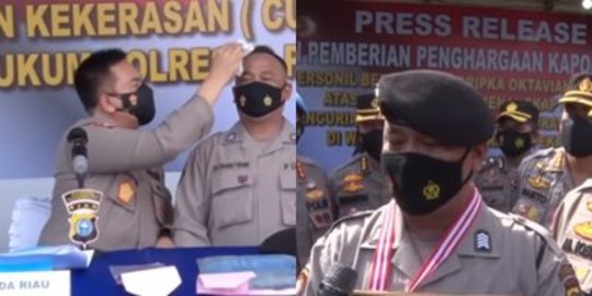 Polisi Tabrak Jambret Grogi, Sikap Sempurna saat Keringatnya Dibasuh Jenderal